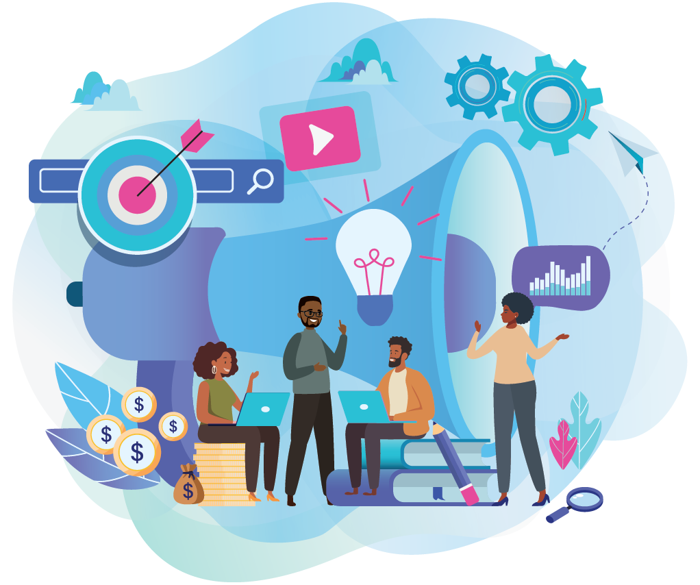 Equipa a planear uma campanha de marketing